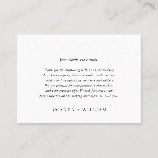 Carte De Placement Art à l'encre de chrysanthème Merci (Dos)