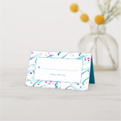 Carte De Placement art Abstrait tropical vague peu profonde événement (Dos)