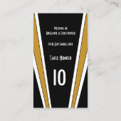 Carte De Placement Art Déco Design Mariage Noir Et Or (Dos)