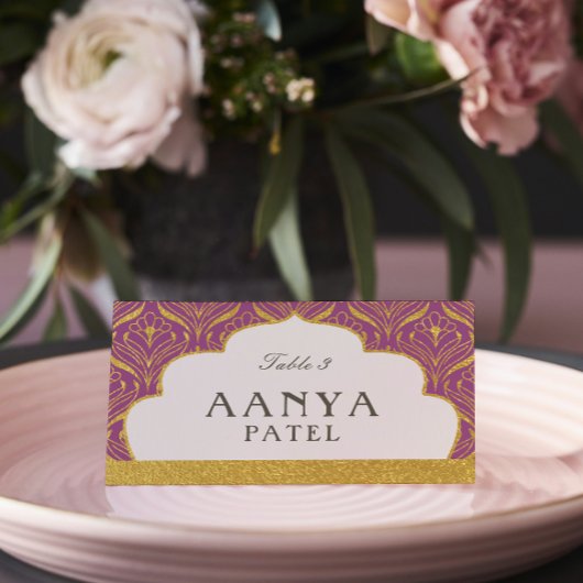 Carte De Placement Art Déco Gold Mundap Arch Mariage Escort Nom