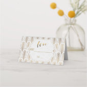 Carte De Placement Art Déco Great Gatsby White Gold Mariage (Dos)