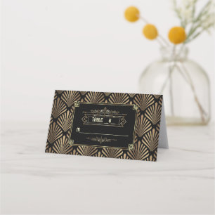 Carte De Placement Art Déco White Gatsby 1920s Mariage Numéro de tabl