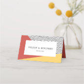 Carte De Placement Art pop des années 80 mariage de style Memphis (Dos)