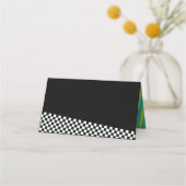 Carte De Placement Au total 80s Hearts and Stripes Mariage (Dos)