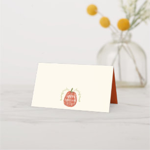 Carte De Placement Automne automne aquarelle   Bon thanksgiving