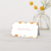 Carte De Placement Automne Automne Citrouille Fille Anniversaire tent (Devant)