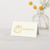Carte De Placement Automne Automne Citrouille Thanksgiving design (Devant)