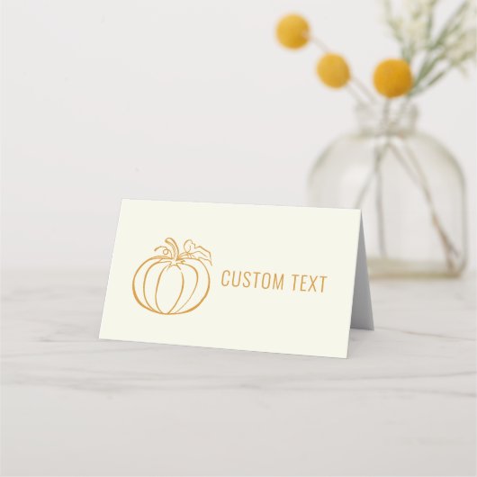 Carte De Placement Automne Automne Citrouille Thanksgiving design (Devant)