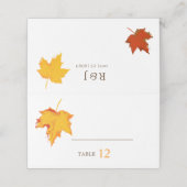 Carte De Placement Automne automne Mariage d'amour (Extérieur déplié)
