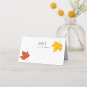 Carte De Placement Automne automne Mariage d'amour (Dos)