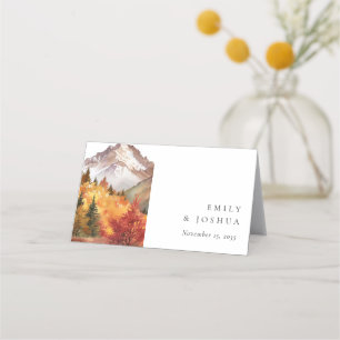 Carte De Placement Automne Automne Mariage élégant