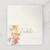 Carte De Placement Automne automne mariage floral (Extérieur déplié)