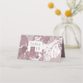 Carte De Placement Automne Dusty Rose Feuille Mariage Carte Place (Dos)
