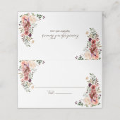 Carte De Placement Automne Elégance Aquarelle Floral (Extérieur déplié)