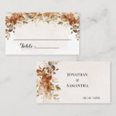 Carte De Placement Automne Eucalyptus Fête des mariées Automne Mariag (Devant / Derrière)