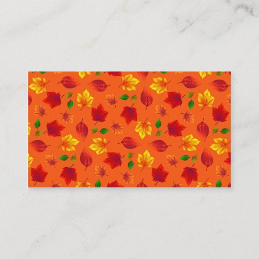 Carte De Placement Automne Evénement Automne Foliing Plat Place Card (Dos)