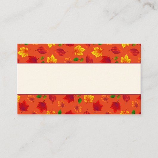 Carte De Placement Automne Evénement Automne Foliing Plat Place Card (Devant)
