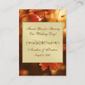 Carte De Placement Automne Feuilles de Mariage de table Paramètre Pla (Dos)