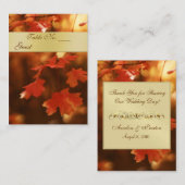 Carte De Placement Automne Feuilles de Mariage de table Paramètre Pla (Devant / Derrière)