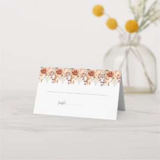 Carte De Placement Automne Feuilles Russe Pays Boho Mariage