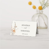Carte De Placement Automne Fleur sauvage Boho Mariage Nom d'invité pl (Dos)