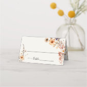 Carte De Placement Automne Fleur sauvage Boho Mariage Nom d'invité pl (Devant)
