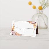 Carte De Placement Automne Mariage Floral Table Automne Script person (Devant)
