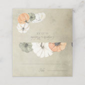 Carte De Placement Automne Rustique Automne Blanc, Orange Citrouille  (Extérieur déplié)