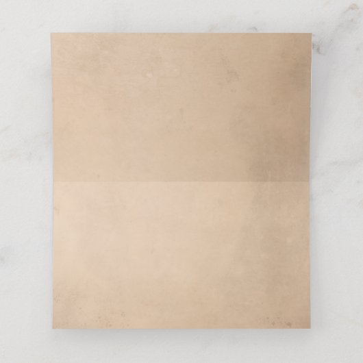 Carte De Placement Automne Rustique Automne Blanc, Orange Citrouille  (Intérieur déplié)