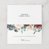 Carte De Placement Automne Rustique Éblouissant Bourgogne Mariage Car (Extérieur déplié)