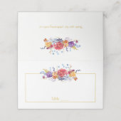 Carte De Placement Automne Succulents Berries Fleurs Feuilles | (Extérieur déplié)