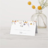 Carte De Placement Automne Sunshine Élégant Mariage Fleur sauvage (Devant)