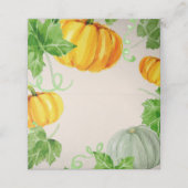 Carte De Placement Automne Thanksgiving Citrouille Foliing (Extérieur déplié)