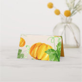 Carte De Placement Automne Thanksgiving Citrouille Foliing (Dos)