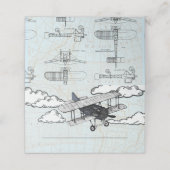 Carte De Placement Avion vintage | Voyage (Extérieur déplié)