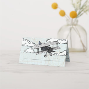 Carte De Placement Avion vintage   Voyage