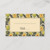 Carte De Placement Avocat Botanique Vert Frais (Devant)