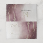 Carte De Placement Awash Elegant Aquarelle Cranberry Numéro de table (Extérieur déplié)