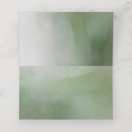 Carte De Placement Awash Elegant Aquarelle dans Foliage Numéro de tab (Intérieur déplié)