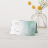 Carte De Placement Awash Elegant Aquarelle dans Ocean Numéro de table (Devant)