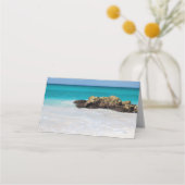 Carte De Placement Azure Ocean Sandy Beach Photo (Dos)
