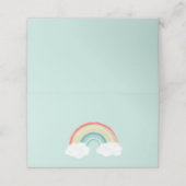 Carte De Placement Baby shower arc-en-ciel (Extérieur déplié)