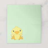 Carte De Placement Baby shower blanc vert (Extérieur déplié)