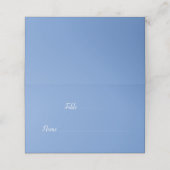 Carte De Placement Baby shower Bleu Bleu Simple Plié (Extérieur déplié)