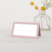 Carte De Placement Baby shower chambray rose simple mignon (Devant)