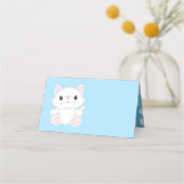 Carte De Placement Baby shower chat Kitty Blue (Devant)