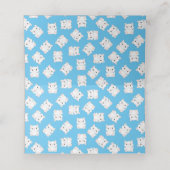 Carte De Placement Baby shower chat Kitty Blue (Intérieur déplié)