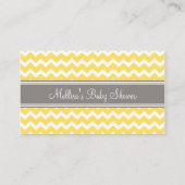 Carte De Placement Baby shower Chevron Jaune Table Paramètre (Dos)