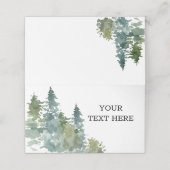 Carte De Placement Baby shower d'aventure Rustique Tentes (Extérieur déplié)