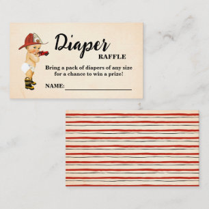 Carte De Placement Baby shower de billet pour bébé pompier Déchets de